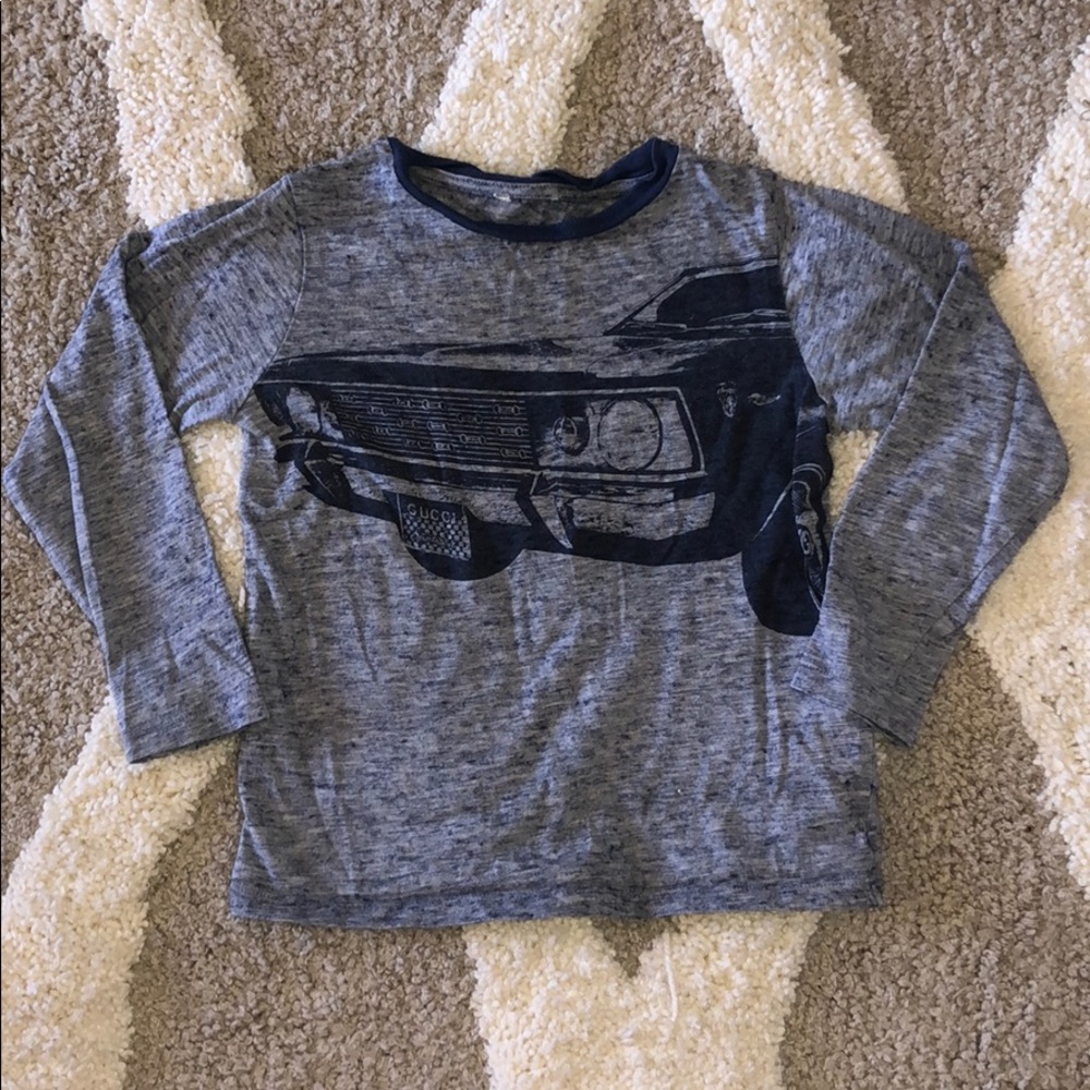 GUCCI boys long sleeved automobile car shirt sz 4